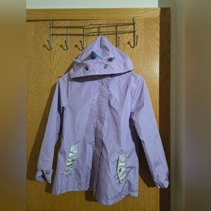 Carter's Purple Raincoat with Unicorn Design